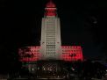 Begini Penampakan Balai Kota Los Angeles yang Dihiasi Lampu Merah Putih Ikut Meriahkan HUT ke-79 RI