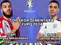 Sama-sama Mengkoleksi 3 Gol,  Top Skor Euro 2024: Jamal Musiala dan Mikautadze Saling Berebut Posisi Teratas