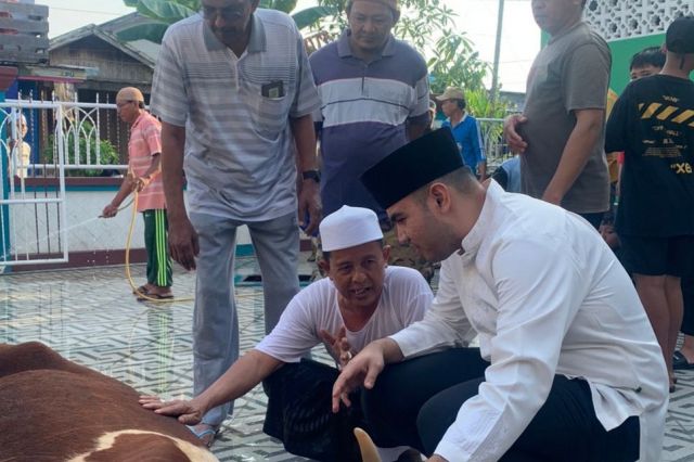 Anggota DPRD Provinsi Jambi Rendra Usman Kurban Simental Buat Disembelih Warga Tanjabbar