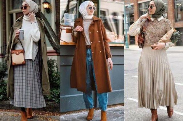 Inspirasi OOTD Sepatu Boots Wanita Berhijab yang Modis dan Stylish