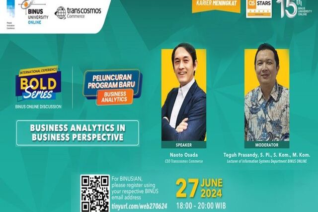 Business Analytics dalam sudut pandang Transcosmos Commerce di Launching jurusan terbaru Binus Online University