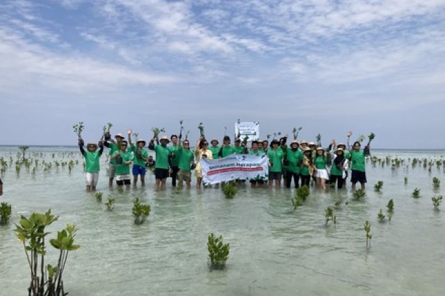 Perusahaan Teknologi Hikvision Rayakan Hari Lingkungan Hidup dengan Tanam Mangrove di Pulau Pari