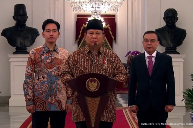 Teng! Prabowo Umumkan Susunan Lengkap Menteri Kabinet Merah Putih untuk Pemerintahan Periode 2024-2029