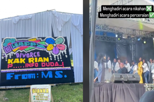 Pria Lampung Gelar Pesta Perceraian, Istri Ngaku Belum Resmi Cerai