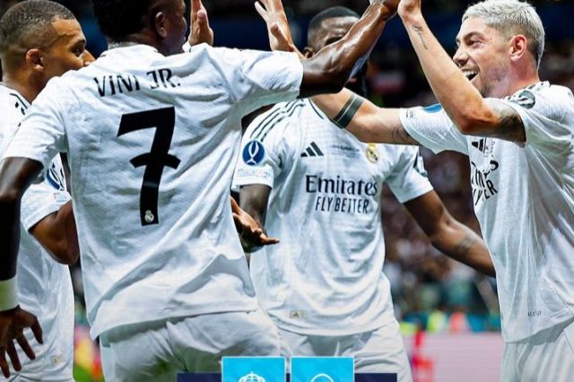 Real Madrid Hancurkan Atalanta 2-0: Gol Mbappe dan Valverde Pastikan Gelar Piala Super UEFA