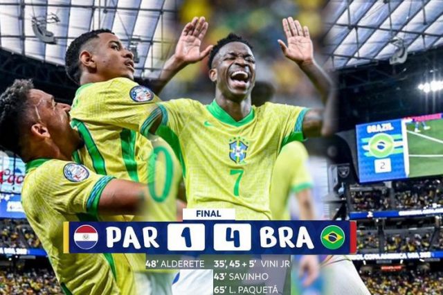 Hasil Copa Amrica 2024: Vinicius Cetak Brace Gemilang saat Brasil Hancurkan Paraguay dengan Skor 4-1