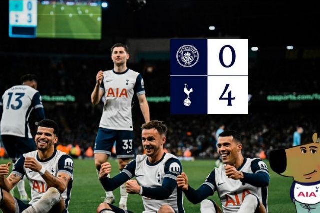 Dihancurkan Tottenham 4-0, Rekor Manchester City di Kandang Hancur Lebur!