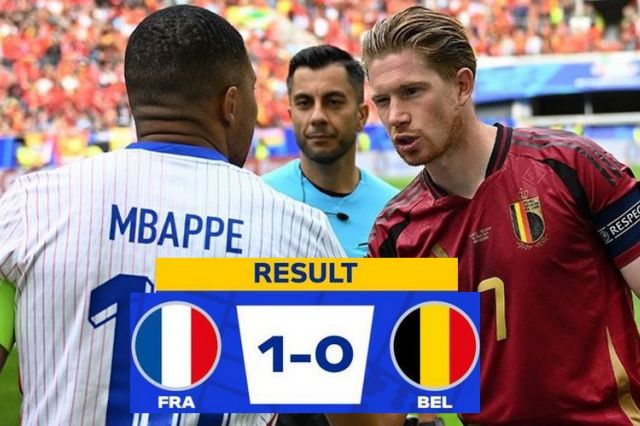 Hasil Euro 2024: Lewat Gol Bunuh Dari Pemain Belgia Antarkan Prancis Menang 1-0