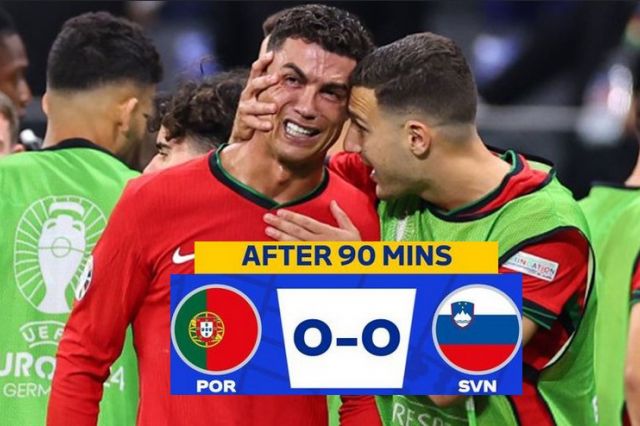 Ronaldo Menangis usai  Gagal Eksekusi Penalti, Drama Portugal Menang Lewat Adu Penalti 3-0