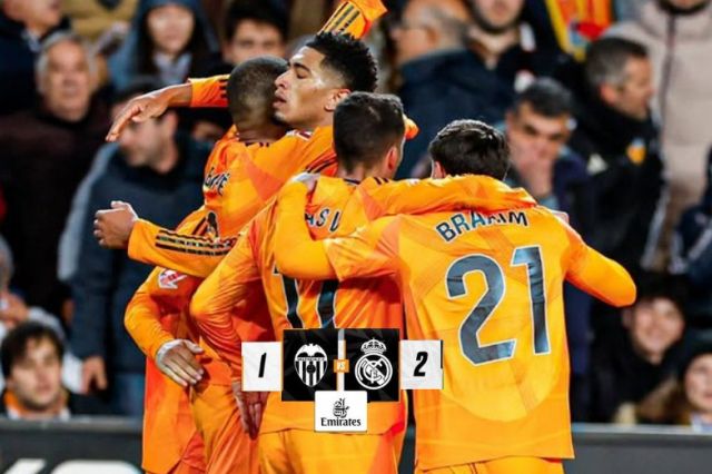 Dramatis! Real Madrid Kalahkan Valencia 2-1 Meski Tertinggal dan Bermain dengan 10 Pemain