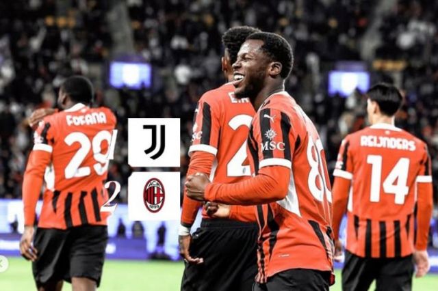 Hasil Supercoppa Italiana: AC Milan Singkirkan Juventus 2-1, Tiket Final di Tangan!