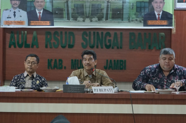 Penjabat Bupati Muaro Jambi Ikuti Kegiatan Optimalisasi Pemanfaatan RSUD Sungai Bahar