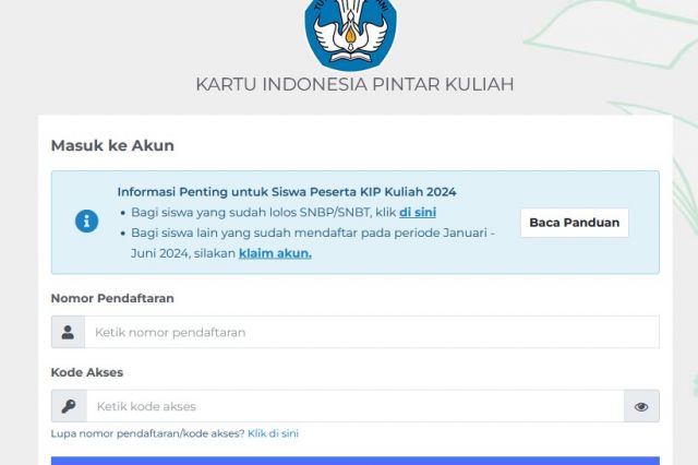 Layanan KIP Kuliah Kembali Beroperasi: Panduan dan Jadwal Daftar Ulang 2024 Disini