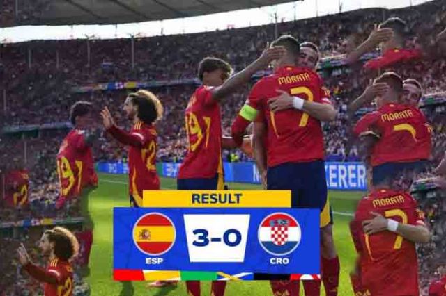 Hasil Euro 2024, Spanyol vs Kroasia: Skor 3-0, La Furia Roja Menang Mudah