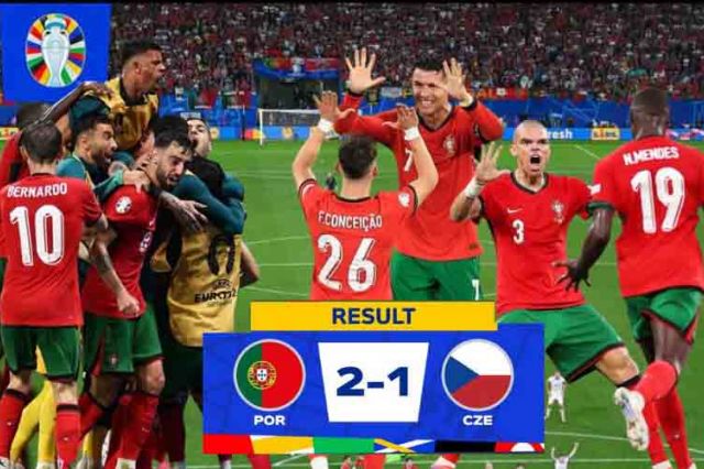 Portugal Berhasil Kalahkan Republik Ceko 2-1, Ronaldo Cs Curi Gol di Menit Akhir Pertandingan