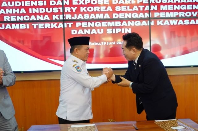 Gubernur Jambi Al Haris Terima Audiensi dan Expose dari Perusahaan HANHA Korea Selatan, Bahas Tentang Kawasan Danau Sipin