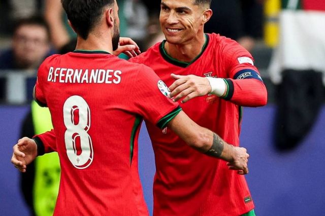 Tak Egois, Cristiano Ronaldo  Ukir Sejarah saat Memberi Assist ke Bruno Fernandes, Saat Portugal Menang 3-0