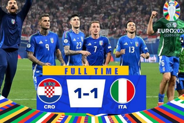 Ini Klasemen Akhir Grup B Euro 2024: Drama di Menit 90+8 Italia Lolos ke 16 Besar 1-1 vs Kroasia