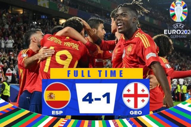 Hasil Euro 2024: Spanyol Tumbangkan Goergia 4-1, Bersiap Hadapi Tuan Rumah Jerman