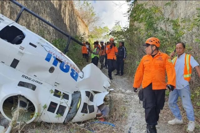 Helikopter Jatuh Terlilit Tali Layangan di Bali Ternyata Angkut Turis Australia yang Rayakan Ulang Tahun