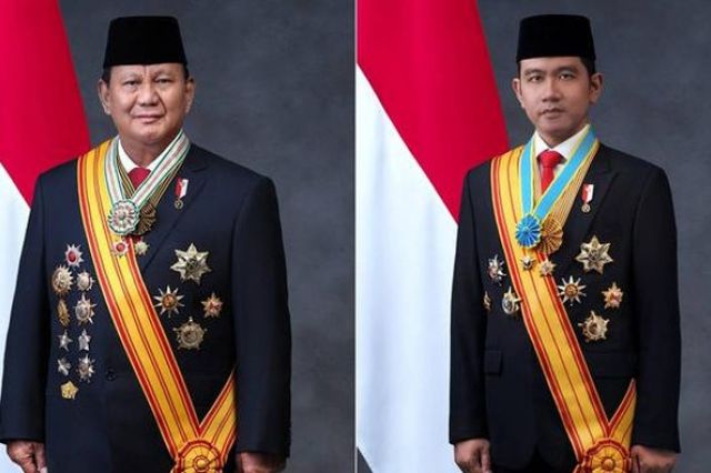 Sah! Ini Penampakan Foto Resmi Kenegaraan Presiden Prabowo-Wapres Gibran