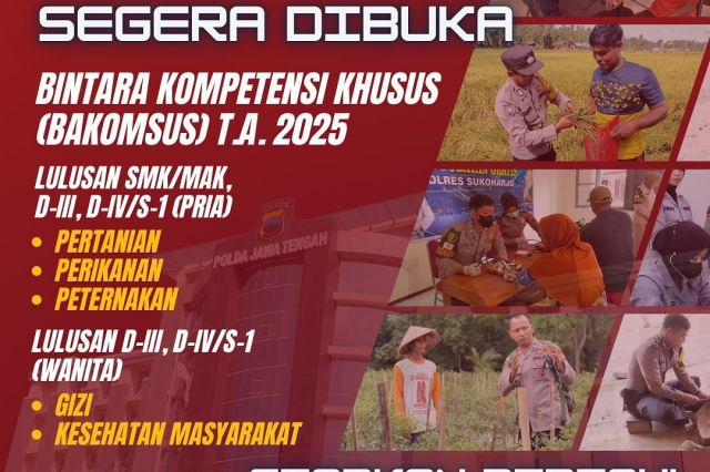 Polri Buka Penerimaan Bintara Kompetensi Khusus, Ini Kualifikasi yang Dibutuhkan!