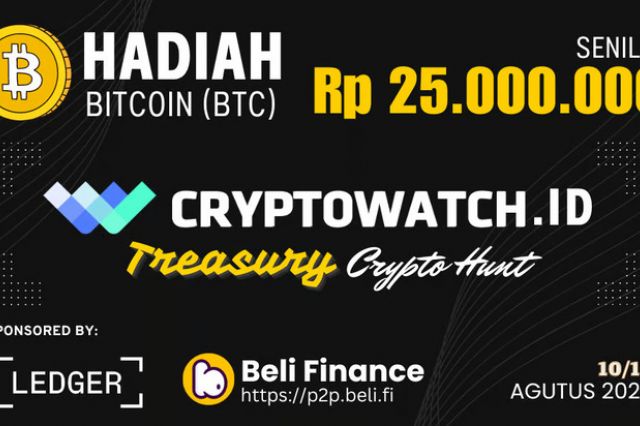 Ikuti "Crypto Hunt" Berhadiah Rp 25 Juta dari CryptoWatch