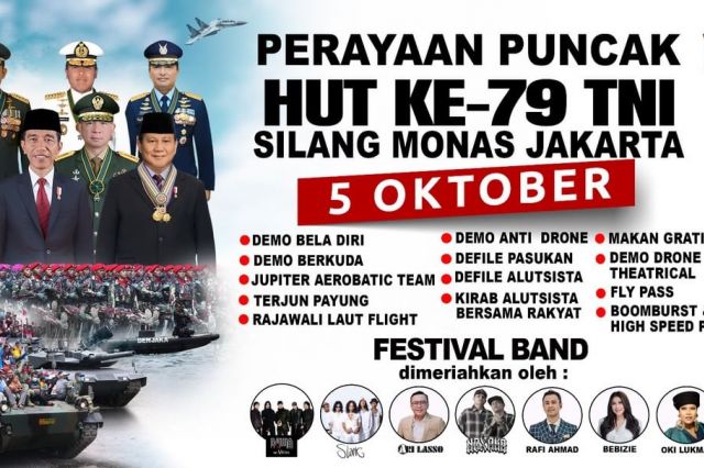 Ada Pameran Alutsista TNI di Monas, Akan Ada Pertunjukkan Menarik di Puncaknya 5 Oktober